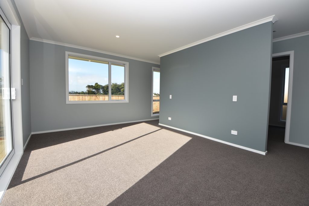 A freshly built and empty master bedroom